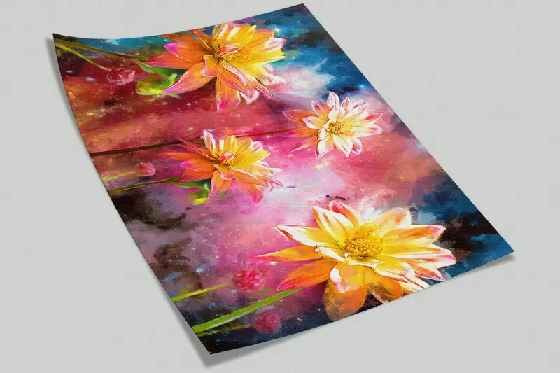 Wall Paper Peel and Stick,Modern Wall Art,Bright Wall Paper,Yellow Flower Painting,Custom Wall Paper,Abstract Wall Painting, - 8