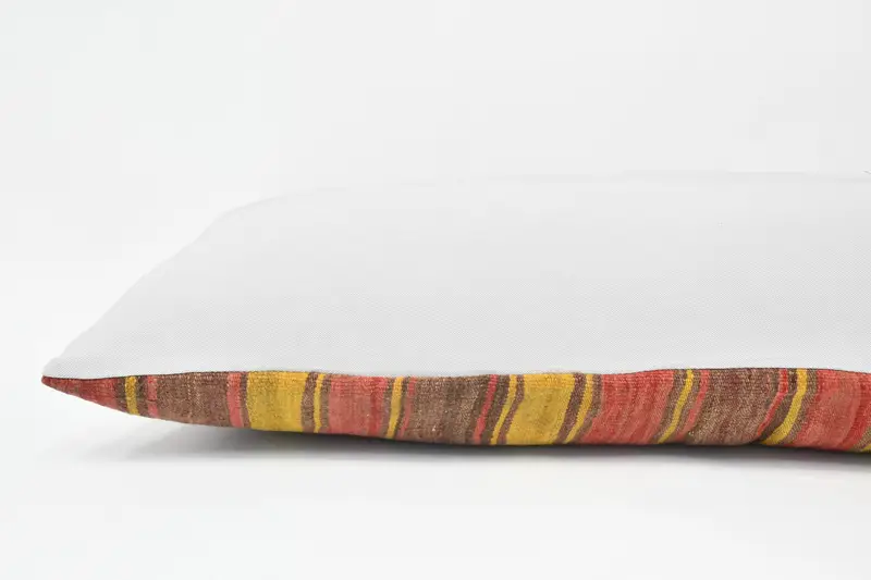 Authentic Pillow, Pillow Case, Turkish Bench Pillow Sham, Ethnical Kilim Rug Pillow, 16x48 Red Pillow, Interior Designer Pillow, Kilim Pillow Cover - 6