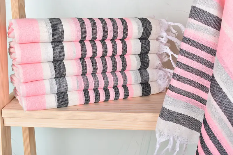 Organic towel, Monogram Beach Towel, Gift For Best Friend, Turkish Towel Bulk, Guest Towel, Personalized Turkish Towel, 68x40 Cotton Striped Towel - 1