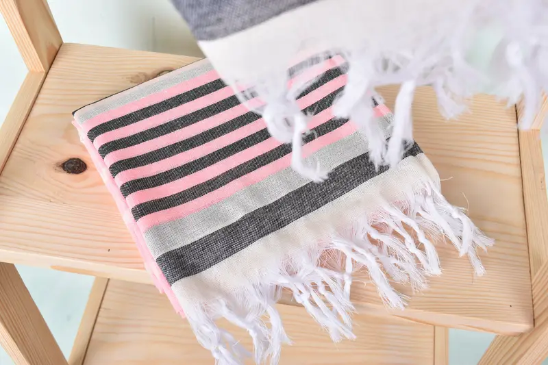 Organic towel, Monogram Beach Towel, Gift For Best Friend, Turkish Towel Bulk, Guest Towel, Personalized Turkish Towel, 68x40 Cotton Striped Towel - 5