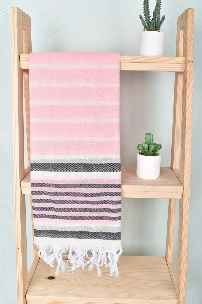 Organic towel, Monogram Beach Towel, Gift For Best Friend, Turkish Towel Bulk, Guest Towel, Personalized Turkish Towel, 68x40 Cotton Striped Towel - 8