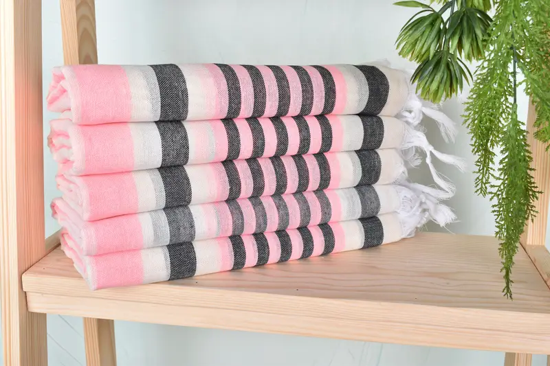 Organic towel, Monogram Beach Towel, Gift For Best Friend, Turkish Towel Bulk, Guest Towel, Personalized Turkish Towel, 68x40 Cotton Striped Towel - 2