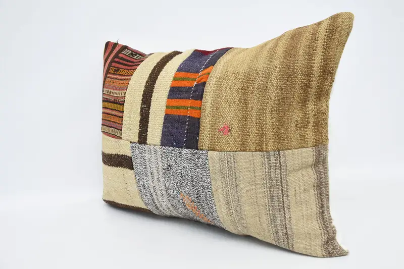 20x28 Beige Cushion Cover, Decorative Cushion Case, Cushion Case, Boho Pillow Sham Cover, Throw Kilim Pillow, Vintage Kilim Throw Pillow - 4