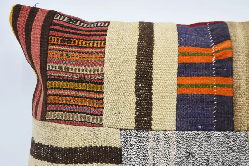 20x28 Beige Cushion Cover, Decorative Cushion Case, Cushion Case, Boho Pillow Sham Cover, Throw Kilim Pillow, Vintage Kilim Throw Pillow - 2
