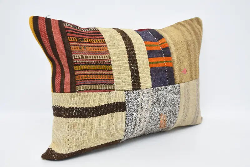 20x28 Beige Cushion Cover, Decorative Cushion Case, Cushion Case, Boho Pillow Sham Cover, Throw Kilim Pillow, Vintage Kilim Throw Pillow - 3