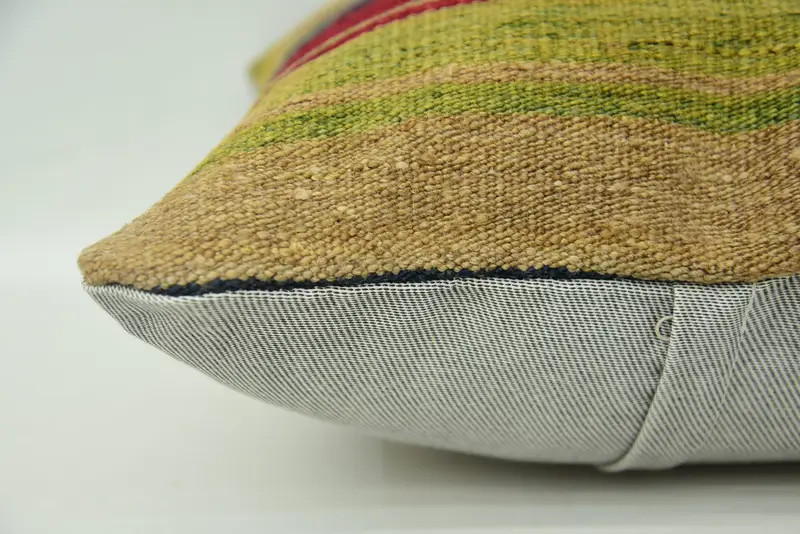 Bright Pillow Case, Turkish Kilim Pillow, Seat Pillow Cover, Throw Kilim Pillow, Pillow, Boho Pillow Sham Cover, 18x18 Red Pillow - 5