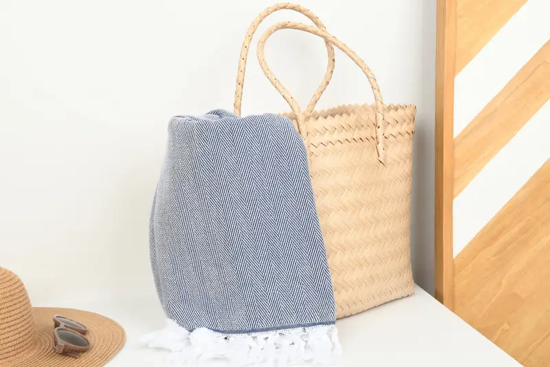 Christmas Gift, Beach Towel Gift, Personalized Turkish Towel, Gift For Wedding Day, Travel Towel, Housewarming Gift, 70x40 Cotton Herringbone Towel - 8