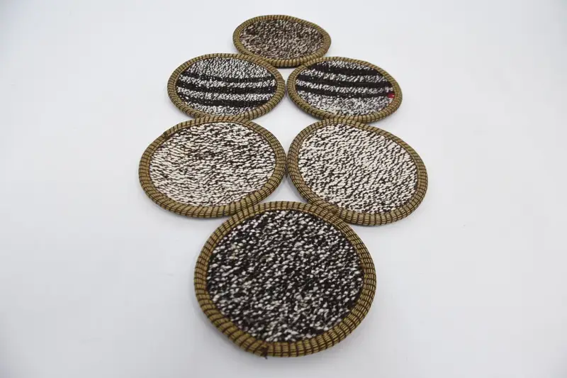 Brown and White Coaster Set, Durable and Stylish Coasters