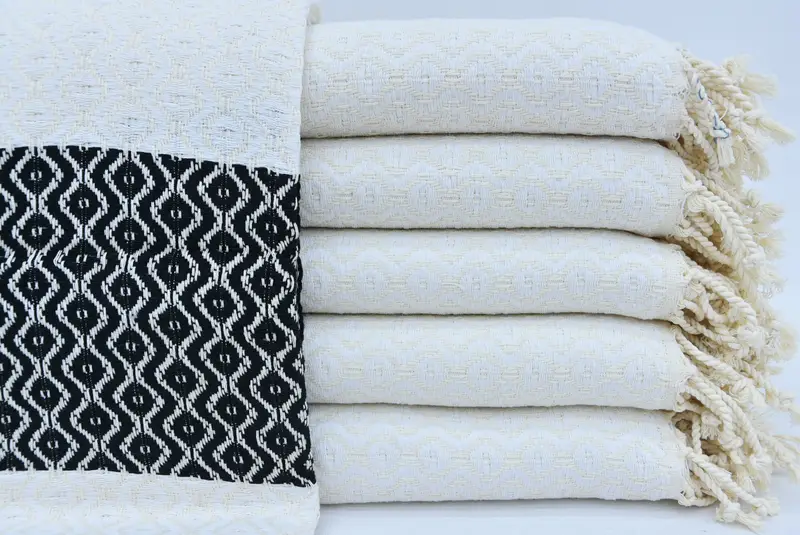 Embroidery Towel, Personalized Turkish Towel, Peshtemal Towel, Beach towel, Valentines Day Gift Idea, 70x40 Cotton Striped Towel, Turkish bath towel - 2