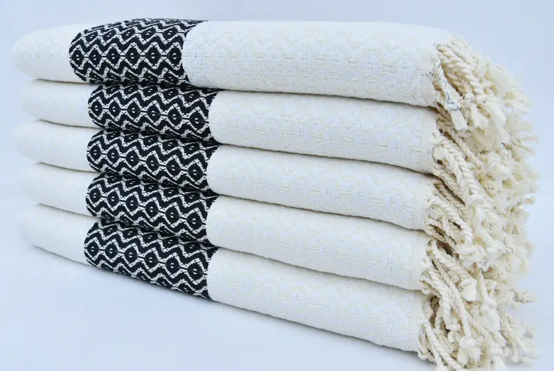 Embroidery Towel, Personalized Turkish Towel, Peshtemal Towel, Beach towel, Valentines Day Gift Idea, 70x40 Cotton Striped Towel, Turkish bath towel - 1