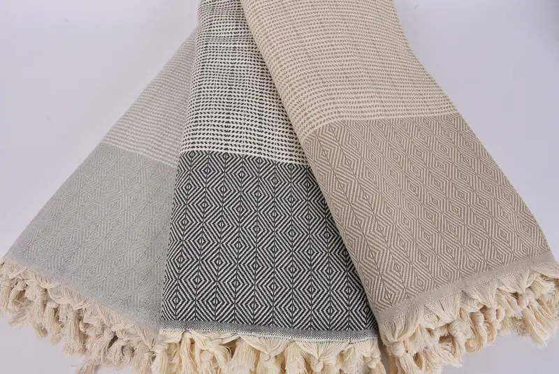 Throw Blanket, Turkish Beach Blanket, 80x70 Cotton Diamond Towel, Personalized Gift For Him, Turkish Blanket, Turkish Tablecloth, Personalized Gifts - 4