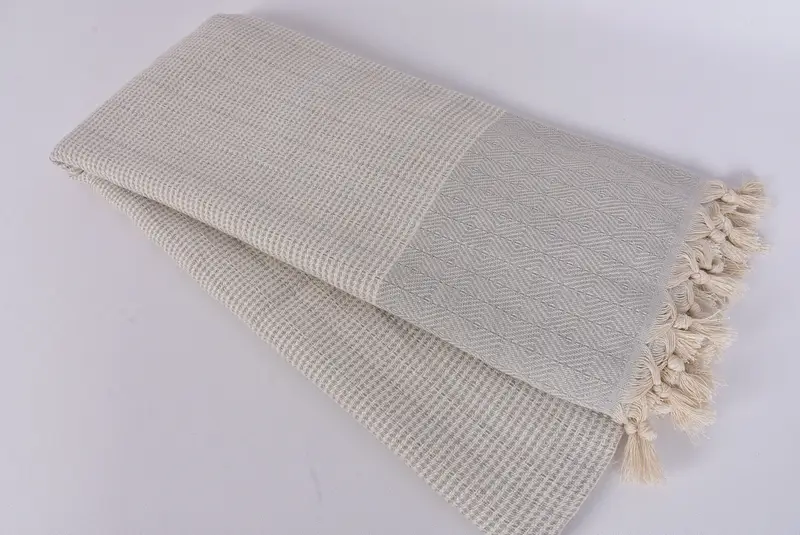 Throw Blanket, Turkish Beach Blanket, 80x70 Cotton Diamond Towel, Personalized Gift For Him, Turkish Blanket, Turkish Tablecloth, Personalized Gifts - 6
