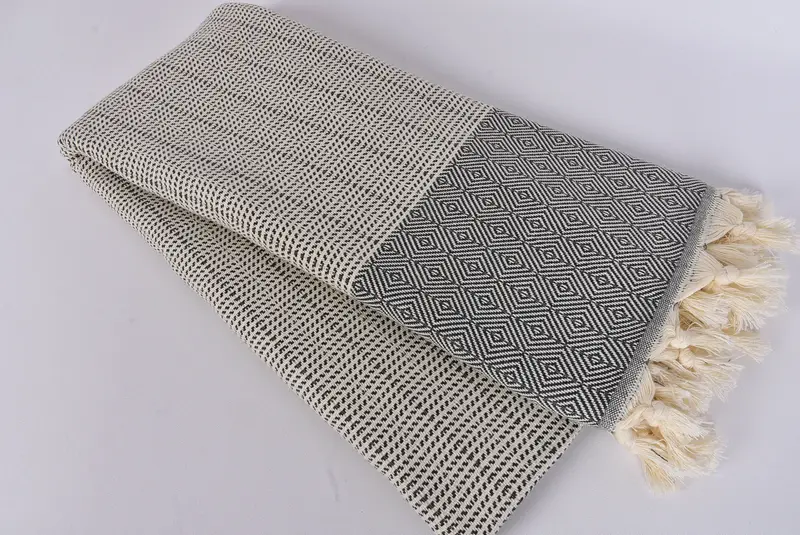 Throw Blanket, Turkish Beach Blanket, 80x70 Cotton Diamond Towel, Personalized Gift For Him, Turkish Blanket, Turkish Tablecloth, Personalized Gifts - 8