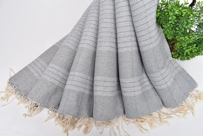 Anniversary Gift For Her, Personalized Wedding Gift, Peshtemal Towel, 70x40 Cotton Striped Towel, Yoga Towel, Beach Towel Monogram, Wedding Gift - 4