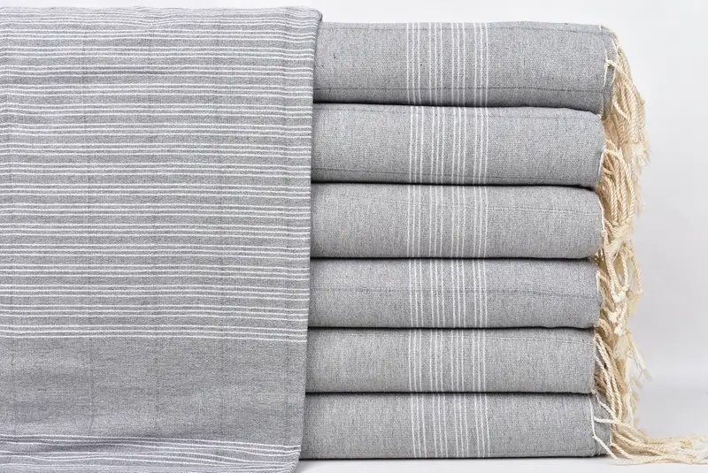 Anniversary Gift For Her, Personalized Wedding Gift, Peshtemal Towel, 70x40 Cotton Striped Towel, Yoga Towel, Beach Towel Monogram, Wedding Gift - 1