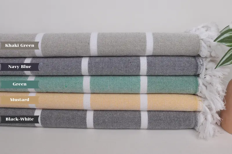 Bath towel, Bridesmaid Favors, Custom monogram Turkish beach towel USA, Turkish Towel USA, Personalized Towel, 64x40 Cotton Striped Terry Towel - 1