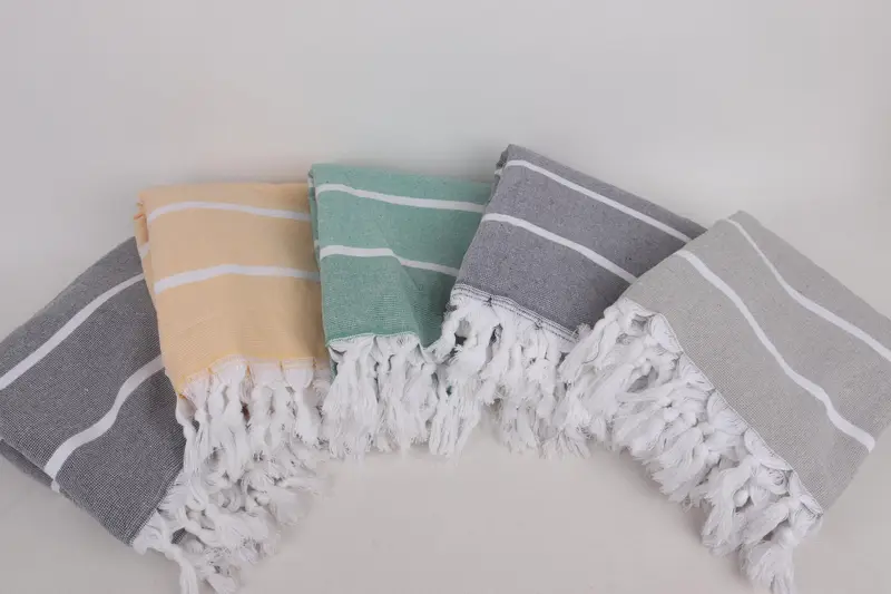 Bath towel, Bridesmaid Favors, Custom monogram Turkish beach towel USA, Turkish Towel USA, Personalized Towel, 64x40 Cotton Striped Terry Towel - 3