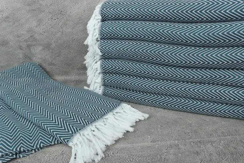 Bachelorette Large Towel, Woven Blanket, Bachelor Bachelorette Party Favors, Throw Blanket Couch, Custom Wedding Gifts, 96x80 Cotton Chevron Towel - 2