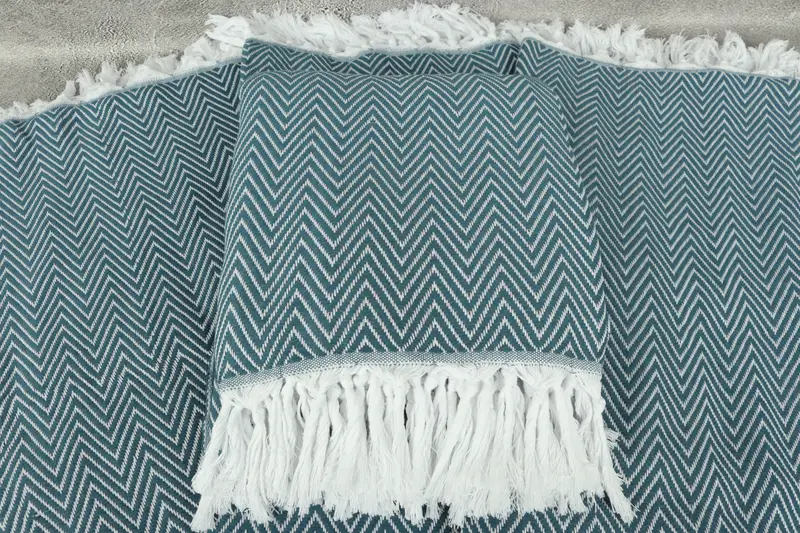 Bachelorette Large Towel, Woven Blanket, Bachelor Bachelorette Party Favors, Throw Blanket Couch, Custom Wedding Gifts, 96x80 Cotton Chevron Towel - 4