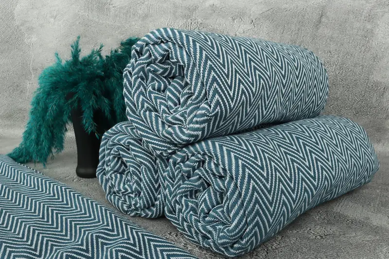 Bachelorette Large Towel, Woven Blanket, Bachelor Bachelorette Party Favors, Throw Blanket Couch, Custom Wedding Gifts, 96x80 Cotton Chevron Towel - 8