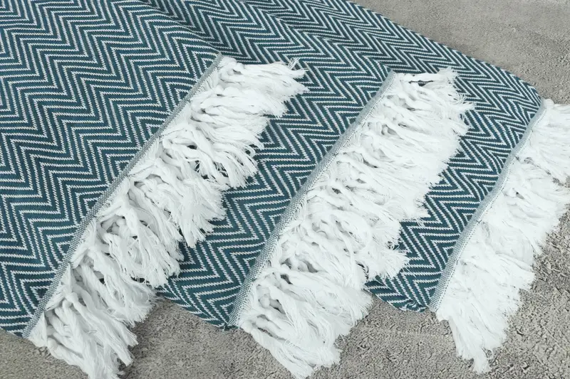 Bachelorette Large Towel, Woven Blanket, Bachelor Bachelorette Party Favors, Throw Blanket Couch, Custom Wedding Gifts, 96x80 Cotton Chevron Towel - 5