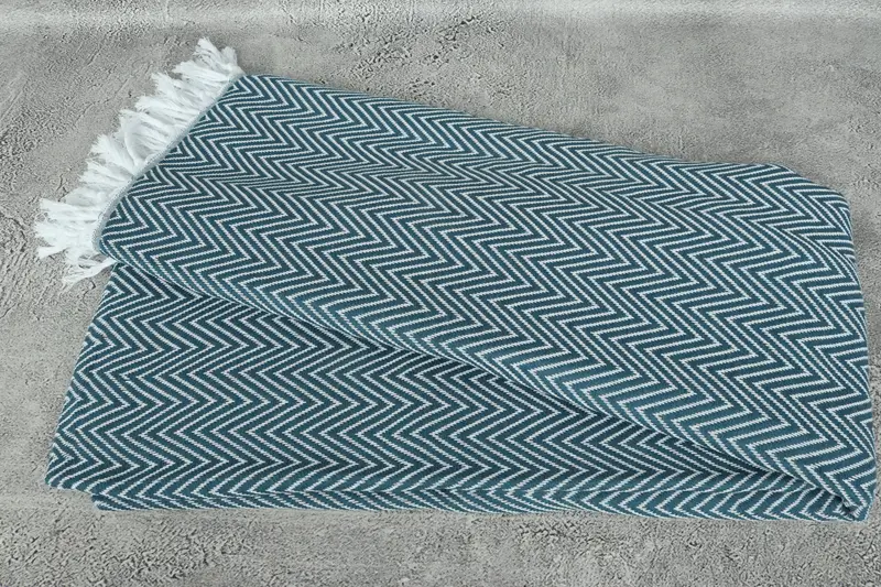 Bachelorette Large Towel, Woven Blanket, Bachelor Bachelorette Party Favors, Throw Blanket Couch, Custom Wedding Gifts, 96x80 Cotton Chevron Towel - 6