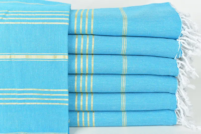 Embroidered Beach Towel, 70x40 Cotton Striped Towel, Fouta towel, Custom Towel, Monogrammed Turkish Towel, Merry Christmas Gifts, Peshtemal Towel - 1