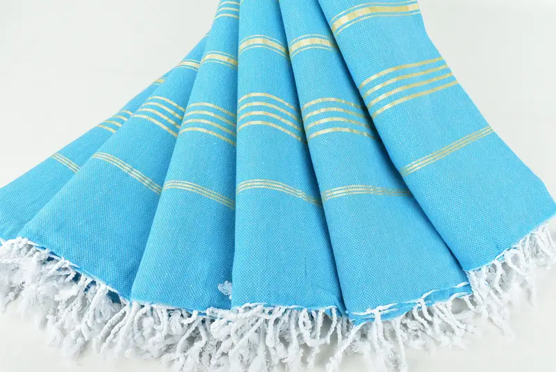 Embroidered Beach Towel, 70x40 Cotton Striped Towel, Fouta towel, Custom Towel, Monogrammed Turkish Towel, Merry Christmas Gifts, Peshtemal Towel - 4