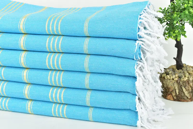 Embroidered Beach Towel, 70x40 Cotton Striped Towel, Fouta towel, Custom Towel, Monogrammed Turkish Towel, Merry Christmas Gifts, Peshtemal Towel - 3
