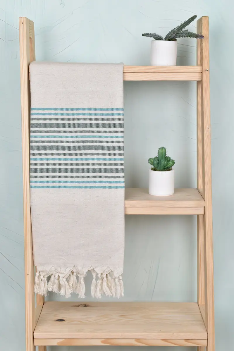 Customized Towels, 70x40 Linen Striped Towel, Custom Turkish Towel, Quick-dry peshtemal, Wedding Favors, Girls Weekend Favors, Cotton towel - 8