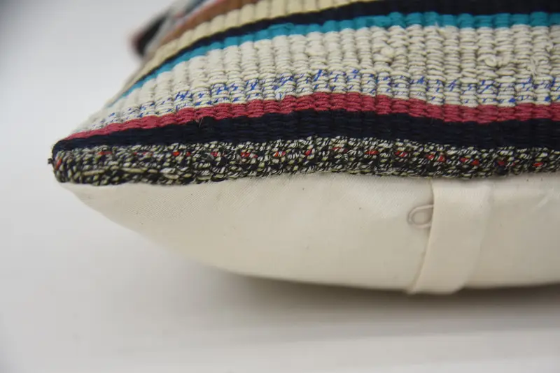 Turkish Kilim Pillow, Natural Pillow Case, Antique Pillows, Kilim Pillow, Cushion Cover, Square Throw Cushion Case, 12x12 Beige Cushion Case - 5