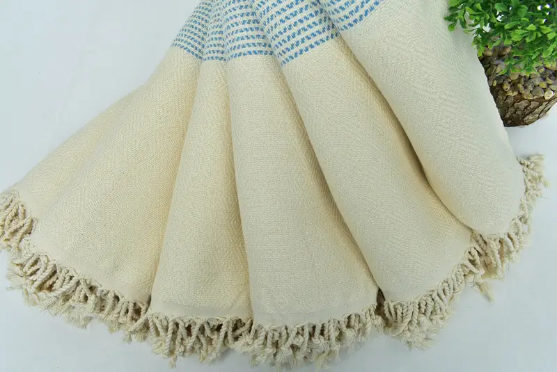 Welcome Wedding Gift, Embroidered Towel, Turkish Towel USA, Best Beach Towel, 70x40 Cotton Diamond Towel, Fringed Turkish peshtemal beach towel USA - 4