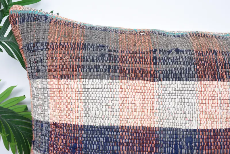 Comfy Throw Pillow Sham, 20x28 Blue Cushion Cover, Antique Pillows, Vintage Kilim Pillow, Cushion Cover, Kilim Cushion Sham - 2