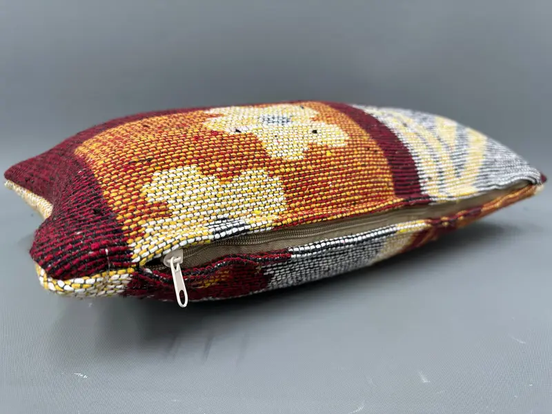 Pillow for Couch, Pillow, 10x20 Red Pillow, Rustic Pillow Sham, Vintage Kilim Throw Pillow, Lounge Throw Cushion, Cotton Pillow Sham, Vintage Pillow - 6