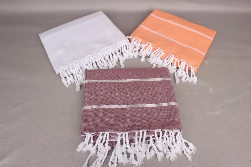 Bridal Shower Gift, Personalized Wedding Gift For Couple, Absorbent Turkish towel, 70x40 Cotton Striped Towel, Summer Towel, Thin towel, Spa Towel - 4