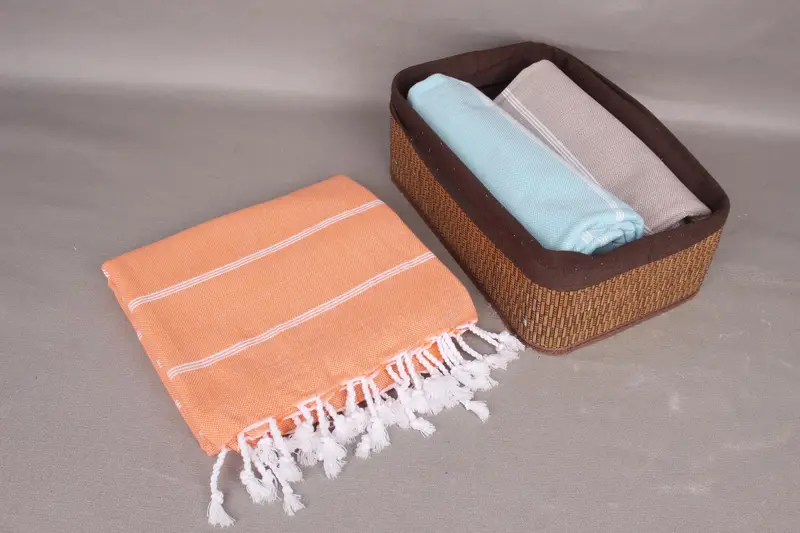 Bridal Shower Gift, Personalized Wedding Gift For Couple, Absorbent Turkish towel, 70x40 Cotton Striped Towel, Summer Towel, Thin towel, Spa Towel - 7
