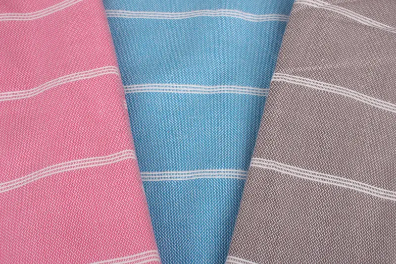 Bridal Shower Gift, Personalized Wedding Gift For Couple, Absorbent Turkish towel, 70x40 Cotton Striped Towel, Summer Towel, Thin towel, Spa Towel - 3
