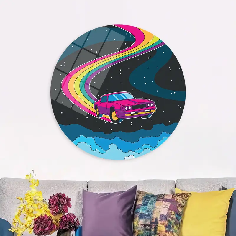 Vibrant Contemporary Abstract Car Canvas Print - Modern Art