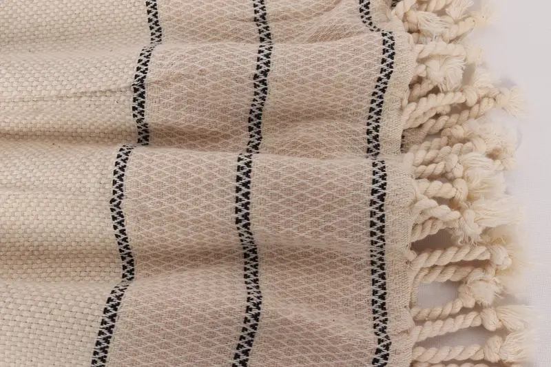 Boho Throw Blankets, Turkish Blanket, 104x96 Cotton Striped Towel, Bridal Party Gifts, Custom Wedding Gifts, Turkish Towel Beach Blanket - 8