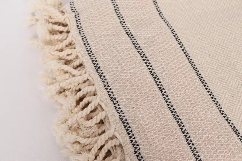 Boho Throw Blankets, Turkish Blanket, 104x96 Cotton Striped Towel, Bridal Party Gifts, Custom Wedding Gifts, Turkish Towel Beach Blanket - 7