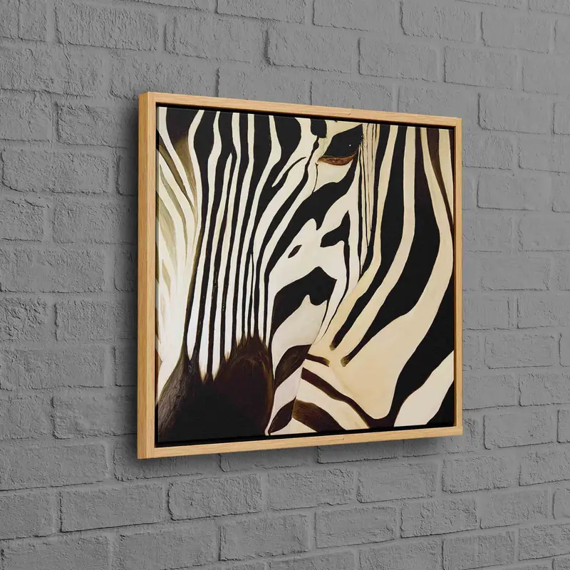 Modern Abstract Zebra Canvas: Trendy, Artistic Home Decor Print