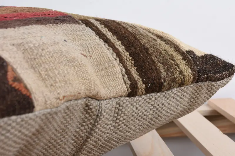 Cozy Throw Cushion Cover, Interior Designer Pillow, Gift Pillow, 18x18 Brown Cushion Case, Cushion, Kilim Cushion Sham - 7