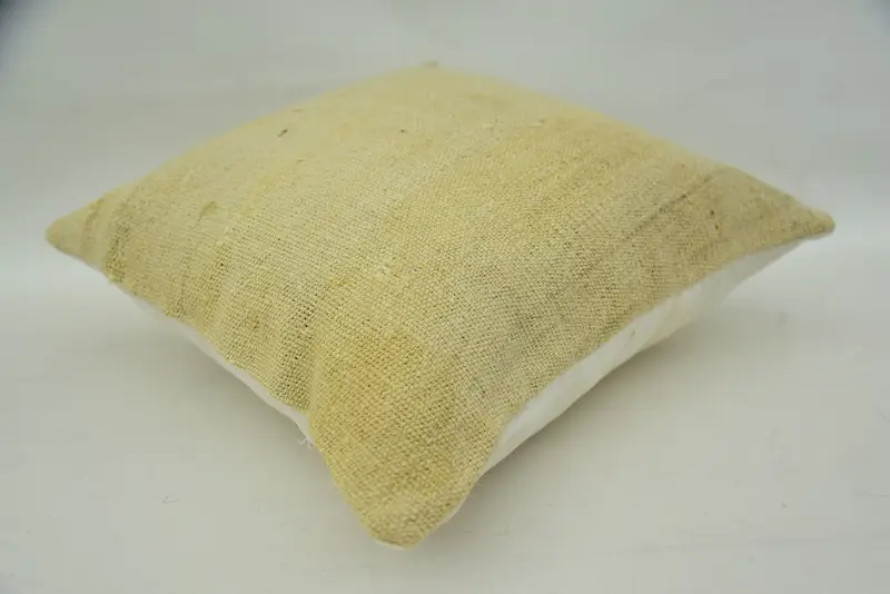 Turkish Kilim Pillow, Yoga Cushion Case, Throw Kilim Pillow, Pillow Cover, Kilim Pillow Cover, Aesthetic Pillow Case, 16x16 Beige Pillow - 6