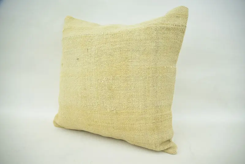 Turkish Kilim Pillow, Yoga Cushion Case, Throw Kilim Pillow, Pillow Cover, Kilim Pillow Cover, Aesthetic Pillow Case, 16x16 Beige Pillow - 3