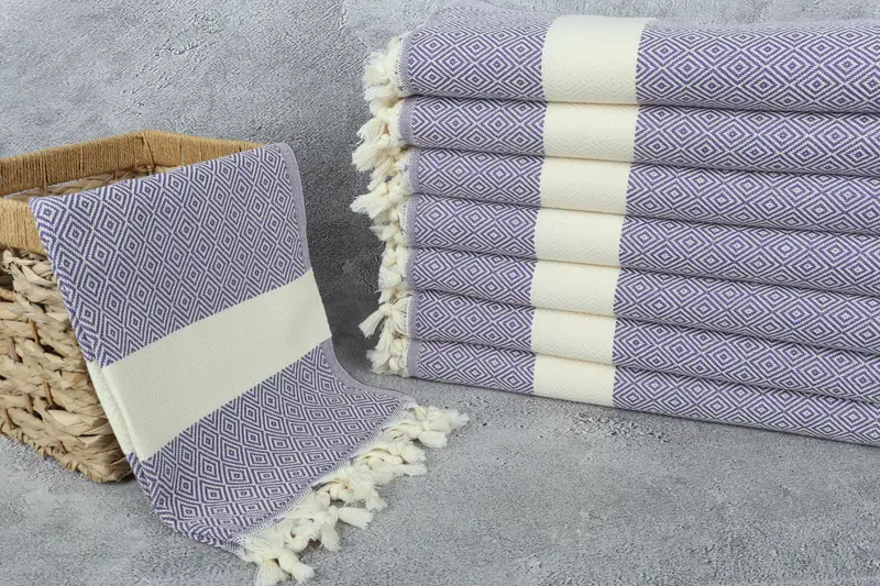 Wedding Shower Gift, Spa Towel, Bridesmaid Gifts, Beach Wedding Favor, Handmade Gift, 36x20 Cotton Diamond Towel, Kitchen Towel, Turkish Tea Towel - 3