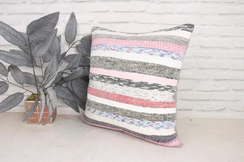 Muted Cushion Cover, Interior Designer Pillow, Patio Cushion Cover, Kilim Pillow Cover, Ethnical Kilim Rug Pillow, Cushion, 20x20 White Cushion Case - 4