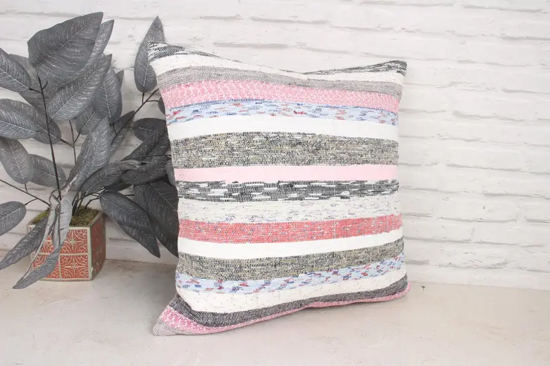 Muted Cushion Cover, Interior Designer Pillow, Patio Cushion Cover, Kilim Pillow Cover, Ethnical Kilim Rug Pillow, Cushion, 20x20 White Cushion Case - 3