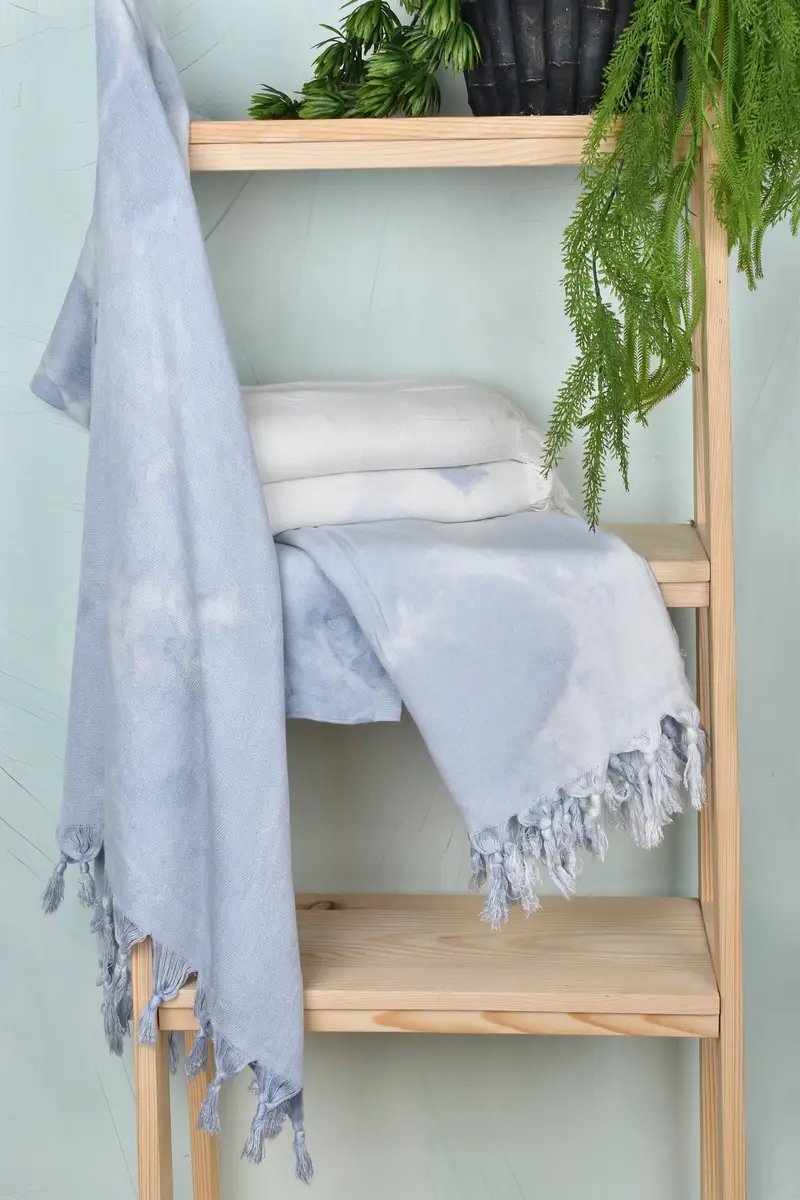 68x36 Cotton Tie Dye Stonewashed Towel, Beach Size Towel, Monogram Turkish Towel, Embroidery Towels, Bridal Shower Gift, Absorbent Turkish towel - 12
