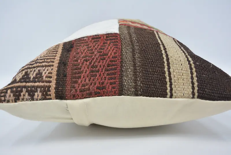 Vintage Pillow, Cushion Cover, Natural Cushion, 16x24 Brown Cushion Case, Pillow for Sofa, Kilim Pillow, Ottoman Cushion Cover - 5