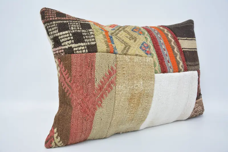 Vintage Pillow, Cushion Cover, Natural Cushion, 16x24 Brown Cushion Case, Pillow for Sofa, Kilim Pillow, Ottoman Cushion Cover - 3